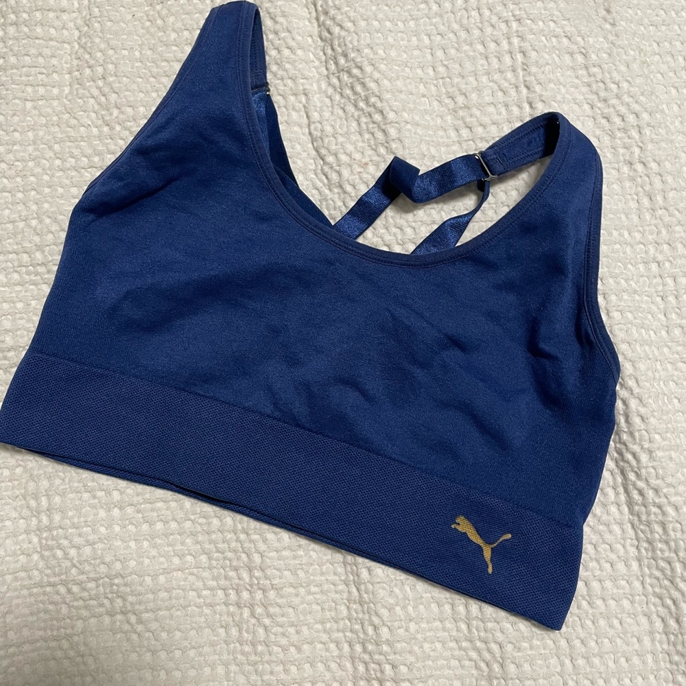 Puma blue sports bra